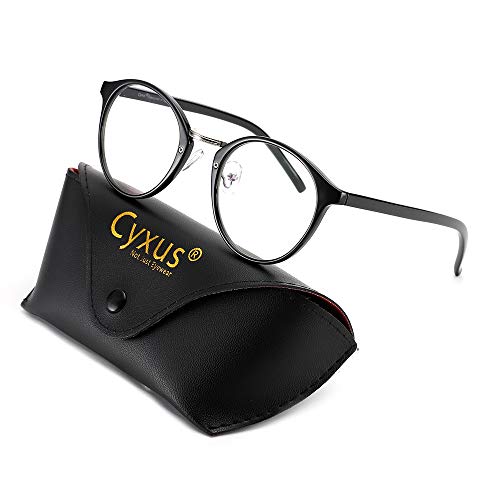 Cyxus Occhiali blu che bloccano la luce, occhiali da gioco ovali trasparenti TR90 per computer, lenti senza prescrizione anti mal di testa affaticamento degli occhi per donne e