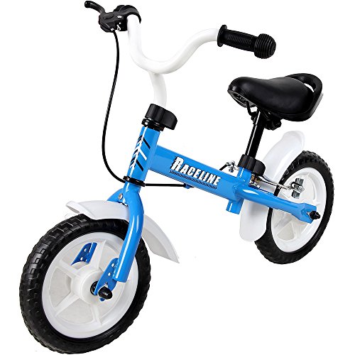 Deuba Bicicletta senza pedali bici per bambini 10” bici equilibrio altezza regolabile con freno blu
