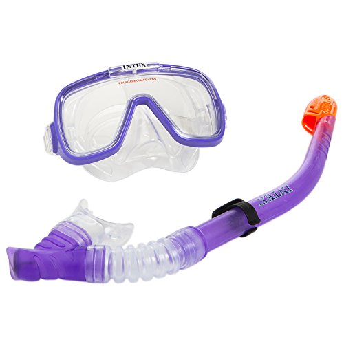 Intex Rider I.6, Maschera e Boccaglio Unisex – Adulto, Viola, 22.2 x 8.9 x 49.5