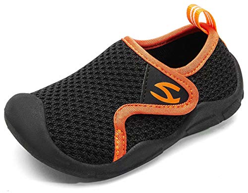 GUBARUN Daclay Scarpe Ragazze per Ragazzi Scarpe Sportive Running Unisex – Bambini（Arancia Nera 29 Little Kid