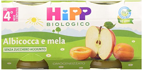 Hipp Omogeneizzato Mela e Albicocca - 24 vasetti da 80 g