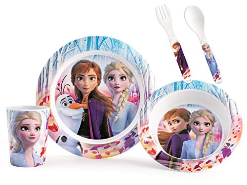 Lulabi Disney Frozen Set 5 Pezzi Bimbo, Melamina