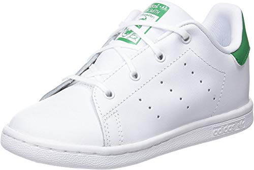 Adidas Stan Smith I, Sneaker Unisex – Bimbi 0-24, Bianco (Ftwbla/Verde 000), 22 EU