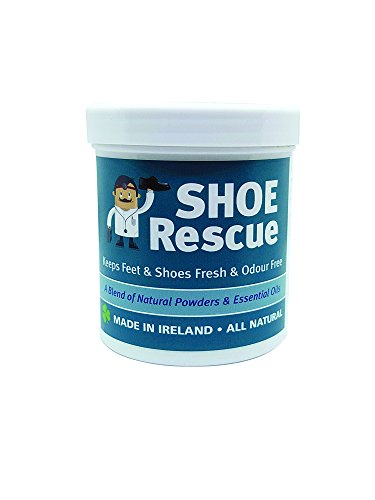 Polvere per scarpe 100g Elimina l'odore di scarpe e piedi Sviluppato da un podologo registrato Shoe Rescue un rimedio deodorante naturale al 100%