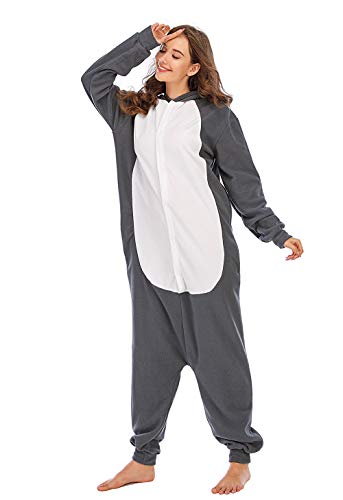 BGOKTA Costumi Cosplay per Adulti Pigiama Animale One Piece Lupo-2, S