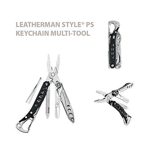 Leatherman LTG831491 Multi-Tools Small Style PS Utensile Multifunzione 8 Attrezzi in Uno, Alluminio/Nero