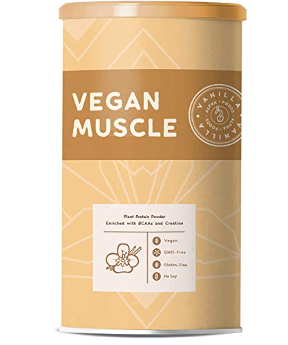 Proteine Vegane Muscoli | VANIGLIA | Proteine vegetali derivate da semi germogliati | Arricchite con BCAA e creatina | 600 g in polvere