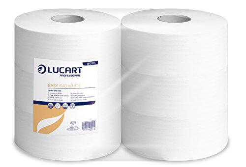 Lucart Professional 812115 rotoli di carta igienica maxi jumbo 640 M, bianco  Pack di 6)