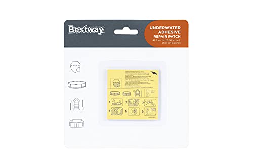 Bestway 62091-4 Toppe Di Riparazione Per Piscine, 10 Pz, Resistenti All'Acqua