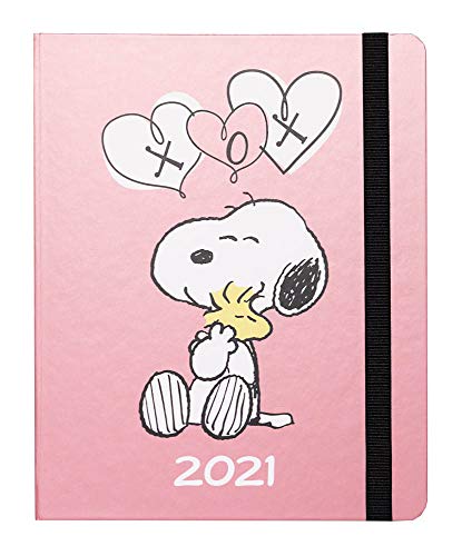 Agenda Settimanale 2020 2021 Snoopy, ideale per la scuola, lavoro e tempo libero, 17 mesi, 16x20 cm