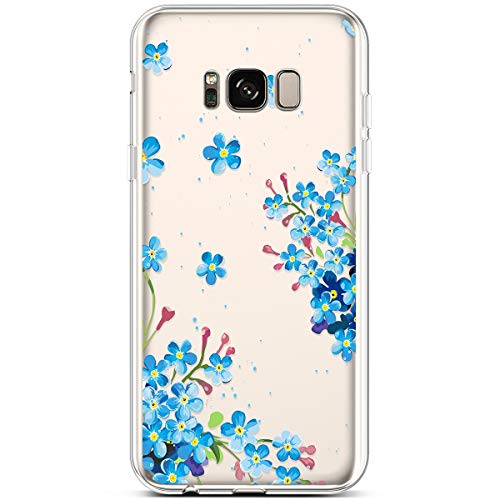 Robinsoni Cover Compatibile con Samsung Galaxy S8 Plus Cover Silicone Colorate Clear View Trasparente Cover Morbido Flessibile Caso Antiurto Cover Sottile Cartoni 360 Gradi Bumper di Gomma Custodia