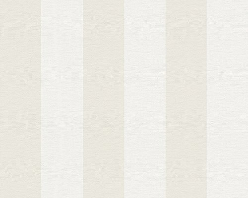 A.S. Cration Libert 314055shabby Chic carta da parati 10,05 x 0,53 m, beige/bianco