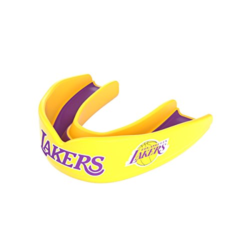 Shock Doctor NBA Basketball Los Angeles Lakers, Paradenti. Unisex-Adulto, Giallo