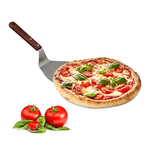 Relaxdays 60020492 Paletta Pizza, Alluminio, Antracite, 32x16.5x8 cm