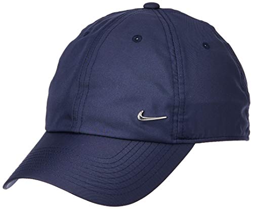 Nike H86 cap Metal Swoosh, Cappellino da Baseball Unisex Adulto, Ossidiana/Argento, Taglia unica