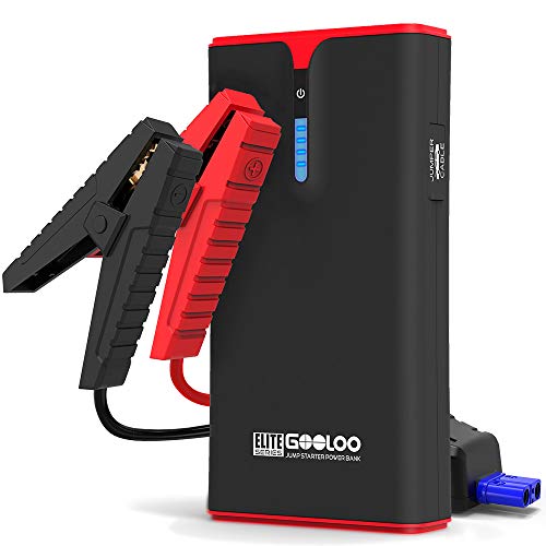 GOOLOO - Avviatore per auto, 1200 A, corrente di picco SuperSafe, batteria portatile per auto, avviamento, 15000 mAh