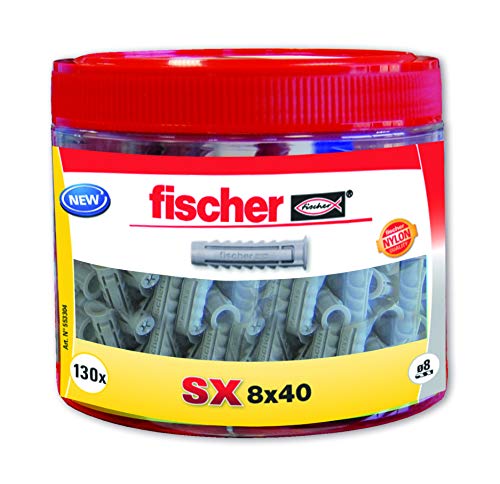 Fischer 553304 - Tassello Sx 8 x 40 Round Box - 130 unità