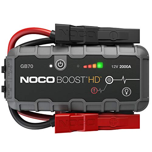 NOCO Boost HD GB70: avviatore di emergenza per auto con batteria al litio da 12 V, ultra-sicuro e portatile, per motori a benzina fino a 8 litri e diesel fino a 6 litri