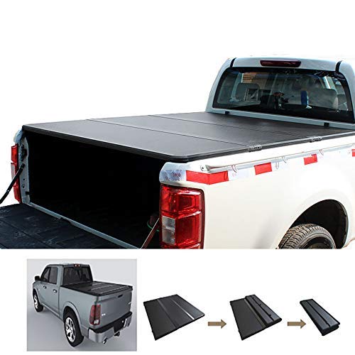 Tonneau Copertura Adatto Tundra 5.5ft camioncino tre pieghevole coperchio posteriore, il coperchio della scatola coda, copertura vano di cuoio, parti auto di modifica Protezione pieghevoli