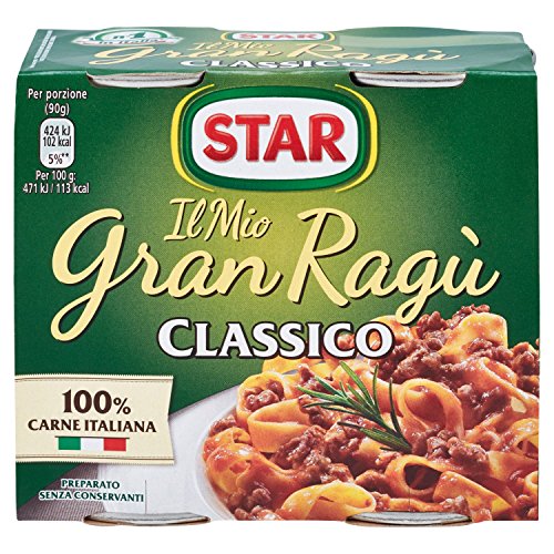 Star Gran Ragù, Classico - 2 Lattine da 180 g, Totale: 360 g