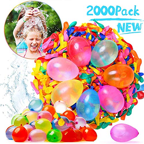 Palloncini d'Acqua, BESTZY 2000 Bombe da Acqua Water Balloons Palloncini Colorati, Outdoor Party Giardino Giocattoli di Divertimento, per Giochi Estate Feste in Piscina All'aperto