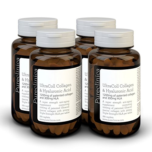 1500mg x 720 tablets. 1200mg of UltraColl Collagen & 300mg of Hyaluronic Acid per tablet. (4 bottles of 180 tablets each - 12 months supply). SKU: UCHL3x4