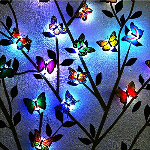 WecanLight (Confezione da 24) Adesivi murali Farfalla 3D Luminosi Decorazioni d'Arte, Adesivi murali per Decorazioni murali Decorazioni per la Camera da Letto per Bambini