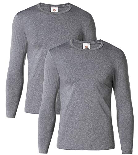 LAPASA Uomo T-Shirt Termica Pacco da 2 o 1 –Ti Tiene al Caldo Senza Stress- Intimo Maniche Lunghe Invernale Lightweight M09