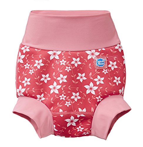Splash About Baby Kids New Improved Happy Nappy, Pink Blossom, 6-12 Months