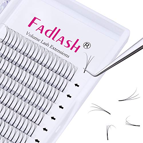 Volume Russo 3D 0.07mm D Curl 10mm Lunghezza Ciglia Russo Premade Fan Eyelash Extensions