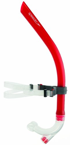 Speedo Center Snorkel, Boccaglio Unisex, Grigio/Rosso, Taglia Unica