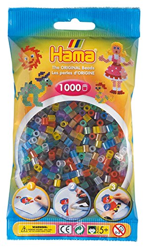 DAN Import Hama 207-53 - Perline, 1000 Pezzi, Colore: Trasparente