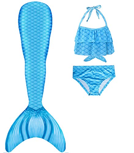 shepretty Coda di Sirena con Bikini per Bambina,wupuG4,110