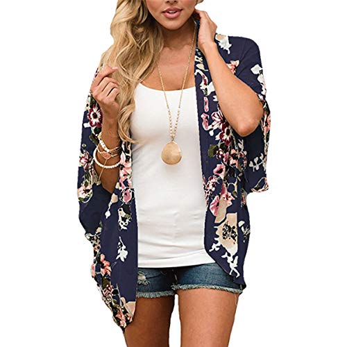 YONHEE Cardigan di Chiffon Donna - Donna Copricostume Mare Estivo Copricostume de Mare Kimono Estivo da Donna Spiaggia Cover Up per Mare Party Vacanze Mare Pareo per la Spiaggia