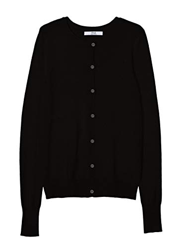 find. Cardigan Girocollo Donna, Nero (BLACK), 44, Label: M