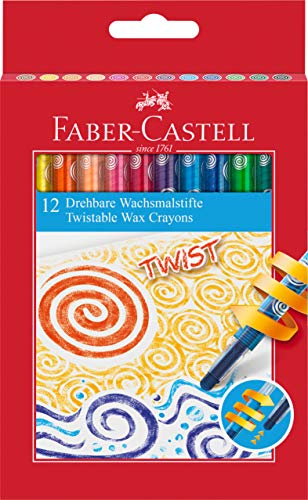 Faber-Castell 120003 - Pastelli a cera Twistable (confezione da 12)