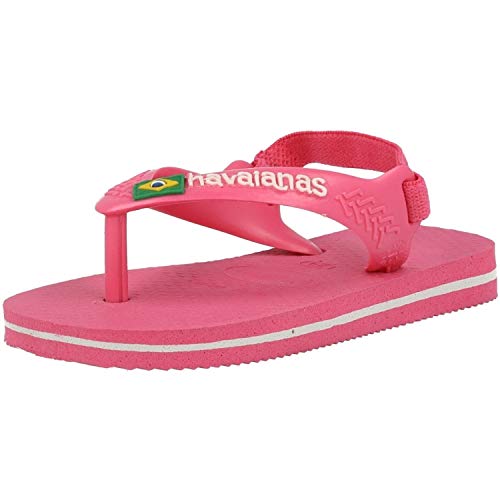 Havaianas Baby Brasil Logo II, Infradito Unisex-Bambini, Multicolore (Shocking Pink), 19 EU