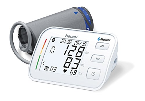 Beurer BM 57 Misuratore di Pressione da Braccio Bluetooth, con Inflation Technology per Misurazioni Rapide e Comode