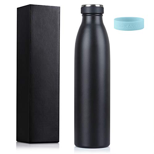 Love-KANKEI Bottiglia Termica con Doppio Isolamento e Senza BPA Conserva Il Freddo 24 Ore e Il Caldo 12 Ore 750ml Nero