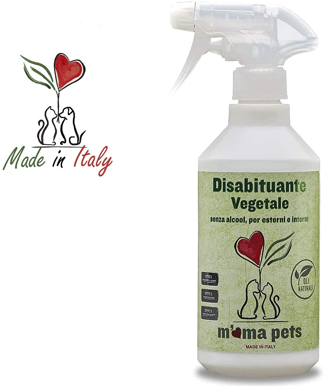 M'Ma Pets Repellente Disabituante Vegetale per Cani e Gatti, 500 ml