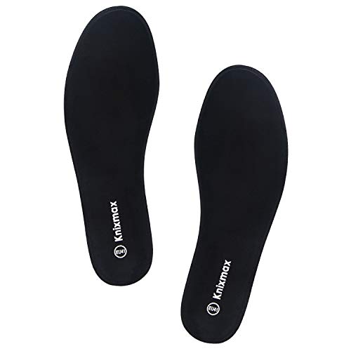 Knixmax Uomo Donna Solette Memory Foam molto morbide Confort Suole Scarpe per Stivali da Lavoro e Passeggio, Sport Solette per Assorbimento Degli Urti e Ammortizzazione per Piedi, Negro UE 39