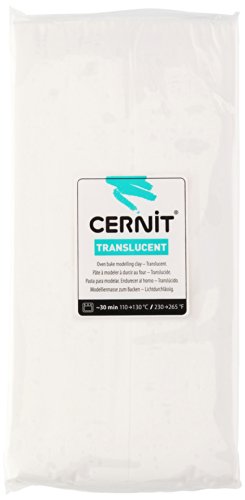 Cernit - Argilla da Modellare, 500 g, Colore Bianco Traslucido