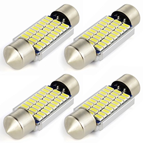 Safego 4x 36mm LED canbus 3014 27SMD Lampadine Bianco C5W led Canbus per luci Interne Auto o Targa a LED Bulbi