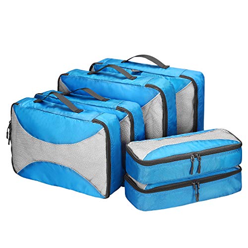 G4Free 3/6/7pcs Packing Cubes Organizzatore di Valigie Borsa Porta Abiti Pieghevoli Borsone per Scarpe Cubi da Imballaggio per Abbigliamento Bagagli Set da Viaggio