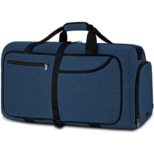 Borsone da Viaggio Pieghevole 40L Grande Capacità Duffel Bag Travel Leggero Impermeabile Borsoni da Palestra per Campeggio Viaggio Palestra Sport Vacanza Borsa Uomo e Donna (blu-40L)