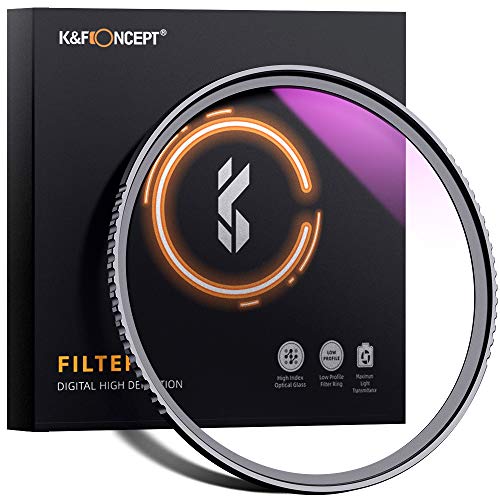 K&F Concept Filtro UV 77mm Protezione Ultravioletto con MRC Multifunzione per Obiettivo 77mm con Coperchio