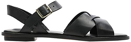 Clarks Willow Gild, Sandali con Cinturino alla Caviglia Bambina, Nero (Black Leather-), 35.5 EU