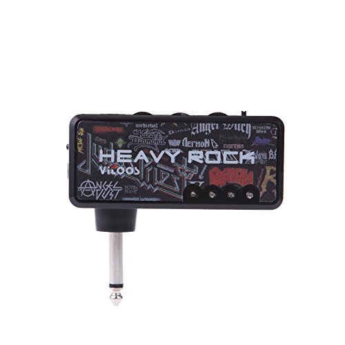 Vitoos Chitarra elettrica Plug Mini Amplificatore per Cuffie Amp Heavy Rock Compact
