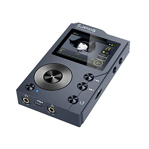 Surfans F20 Lettore MP3 con Bluetooth, lettore musicale audio digitale ad alta risoluzione DSD senza perdita, lettore audio portatile con scheda di memoria da 32 GB, supporto fino a 256 GB