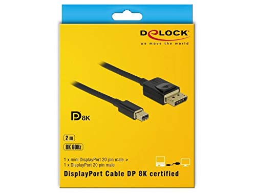 Delock Cavo Mini DisplayPort a DisplayPort Delock 8K 60 Hz 2 m DP 8K certificato